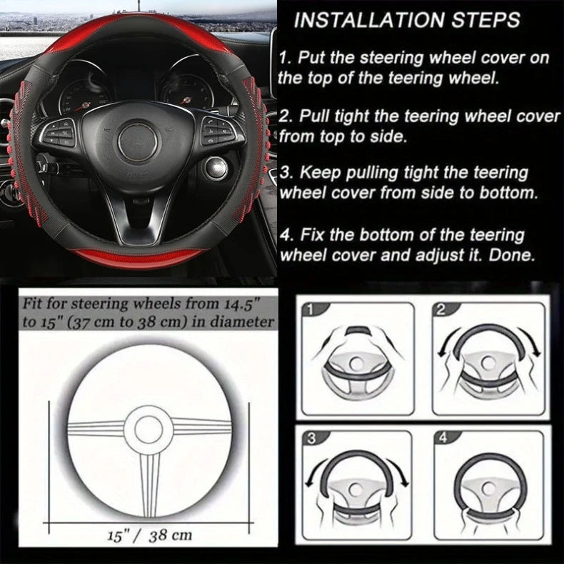 Three-dimensional Honeycomb Steering Wheel Cover